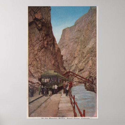 Royal Gorge, CO - Uitzicht van de Hanging Bridge Poster (Voorkant)