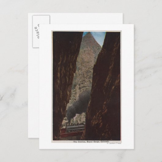 Royal Gorge, CO - Uitzicht van een Crevice in Roya Briefkaart (Voorkant / Achterkant)