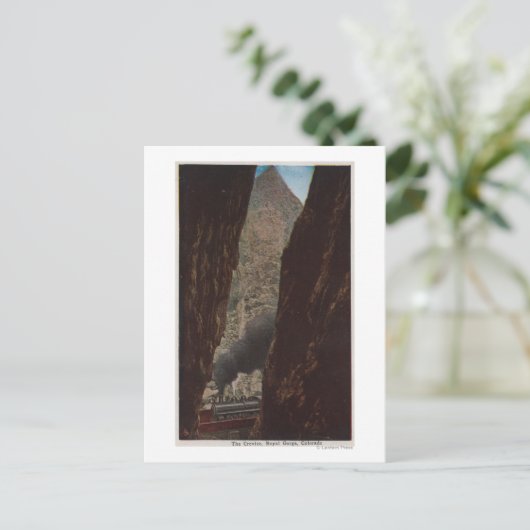 Royal Gorge, CO - Uitzicht van een Crevice in Roya Briefkaart (Staand voorkant)