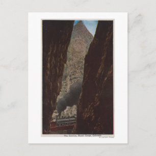 Royal Gorge, CO - Uitzicht van een Crevice in Roya Briefkaart