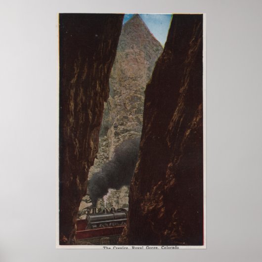 Royal Gorge, CO - Uitzicht van een Crevice in Roya Poster (Voorkant)