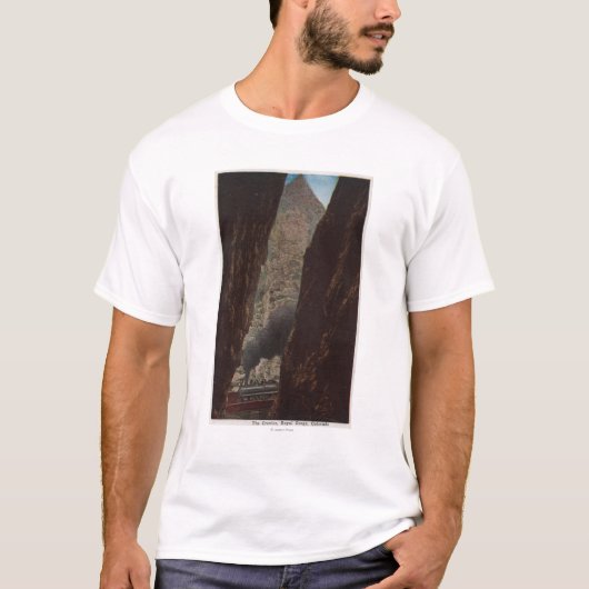 Royal Gorge, CO - Uitzicht van een Crevice in Roya T-shirt (Voorkant)