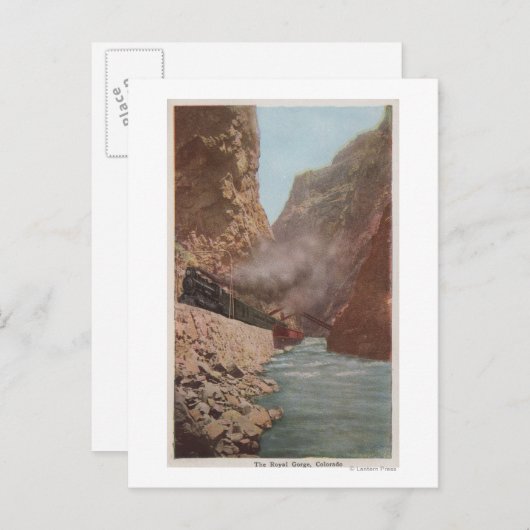 Royal Gorge, CO - Uitzicht van Train naast de rivi Briefkaart (Voorkant / Achterkant)