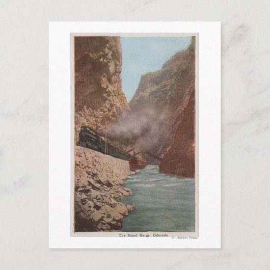 Royal Gorge, CO - Uitzicht van Train naast de rivi Briefkaart (Voorkant)