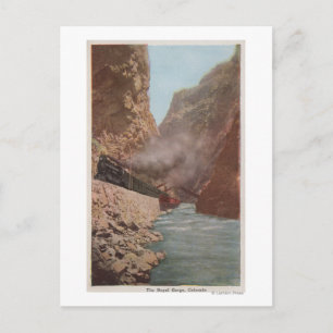 Royal Gorge, CO - Uitzicht van Train naast de rivi Briefkaart