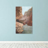 Royal Gorge, CO - Uitzicht van Train naast de rivi Canvas Afdruk (Insitu (Houten vloer))