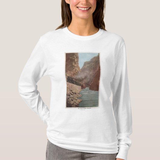 Royal Gorge, CO - Uitzicht van Train naast de rivi T-shirt (Voorkant)