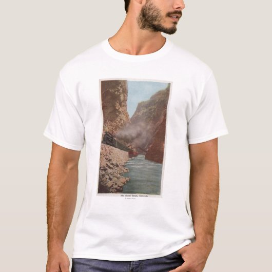 Royal Gorge, CO - Uitzicht van Train naast de rivi T-shirt (Voorkant)