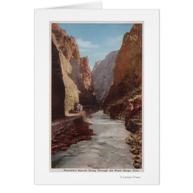 Royal Gorge, CO - Uitzicht van Train , rivier (Voorkant)