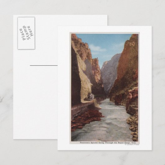 Royal Gorge, CO - Uitzicht van Train , rivier Briefkaart (Voorkant / Achterkant)