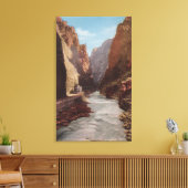 Royal Gorge, CO - Uitzicht van Train , rivier Canvas Afdruk (Insitu (Woonkamer))