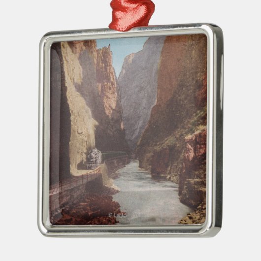 Royal Gorge, CO - Uitzicht van Train , rivier Metalen Ornament (Links)