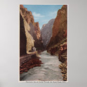 Royal Gorge, CO - Uitzicht van Train , rivier Poster (Voorkant)