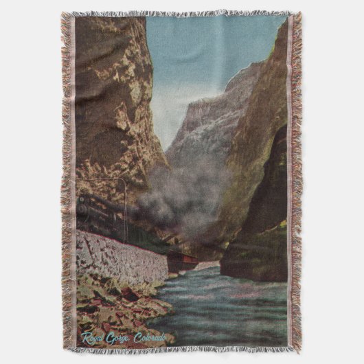 Royal Gorge Locomotive Throw Blanket Deken (Voorkant Verticaal)