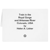 Royal Gorge-trein en Arkansas-rivierkaart (Achterkant Horizontaal)