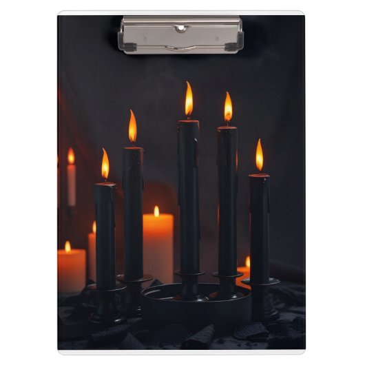 Royal Gothic Halloween Candle Clipboard Klembord (Voorkant)
