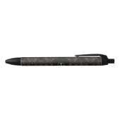 Royal Goud Zwart Great Gatsby 20s Monogram Zwarte Inkt Pen (Bovenkant)