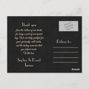 Royal Goud Zwarte Great Gatsby Trouw Dank Je Briefkaart