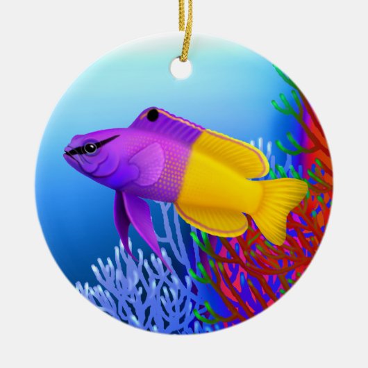 Royal Gramma Basslet Reef Fish Ornament (Voorkant)