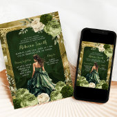 Royal Grand Palace Sage & Hunter Green Mis Quince Kaart