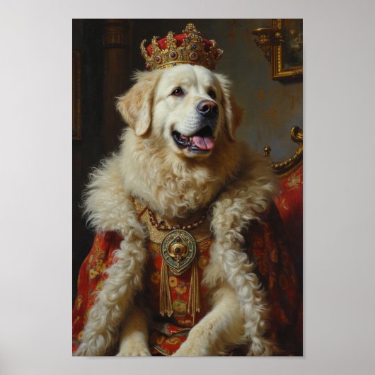 Royal Great Pyrenees Portrait Poster (Voorkant)