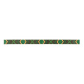 Royal Green African Geometric Kente Satijnen Lint (Voorkant)