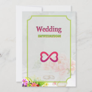 Royal Green Floral Art Huwelijksuitnodiging Kaart