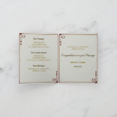 Royal Grey Wedding Groeten Wishing Congrates Bedankkaart (Binnen)