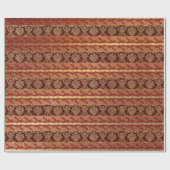 Royal Grungy Gold Red Lace Floral Cadeaupapier (Vlak)