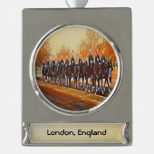 Royal Guardsmen Keramisch Ornament Verzilverd Banner Ornament (Voorkant)