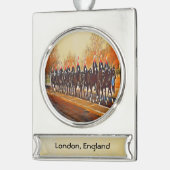 Royal Guardsmen Keramisch Ornament Verzilverd Banner Ornament (Links)