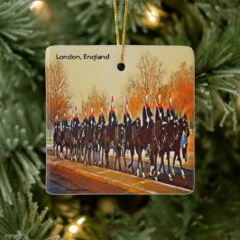 Royal Guardsmen on Horses Keramisch Ornament