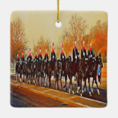 Royal Guardsmen on Horses Keramisch Ornament (Achterkant)