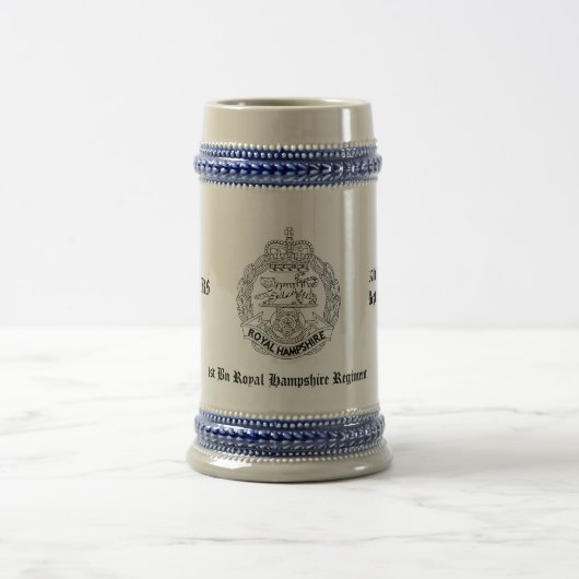 Royal Hampshire Regt design Stein Bierpul (Center)