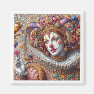 Royal Harlequin Elegance - Artistieke magneet