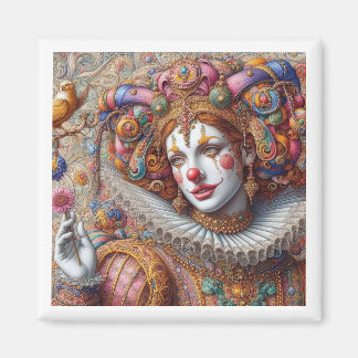 Royal Harlequin Elegance - Artistieke magneet