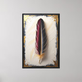 Royal Harmony Feather | Luxe Minimalistisch Canvas Afdruk (Voorkant)
