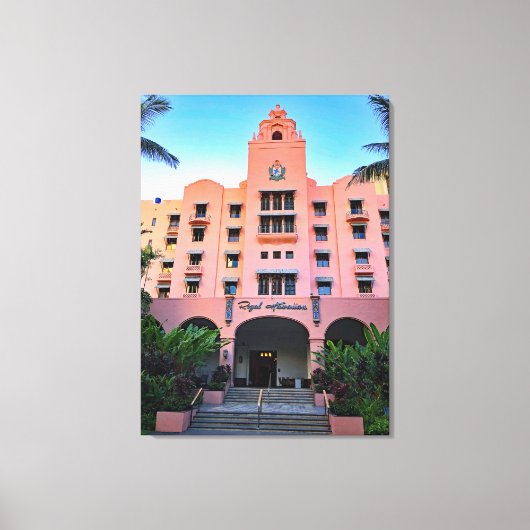 Royal Hawaiian Hotel Canvas Afdruk (Voorkant)