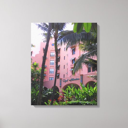 Royal Hawaiian Hotel Canvas Afdruk (Voorkant)