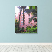 Royal Hawaiian Hotel Canvas Afdruk (Insitu (Houten vloer))