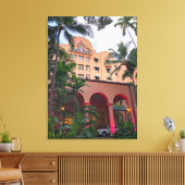 Royal Hawaiian Hotel Canvas Afdruk (Insitu (Woonkamer))