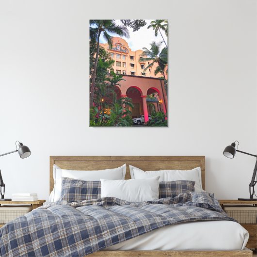 Royal Hawaiian Hotel Canvas Afdruk (Insitu (Slaapkamer))