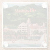 Royal Hawaiian Hotel Glas Onderzetter (Achterkant)