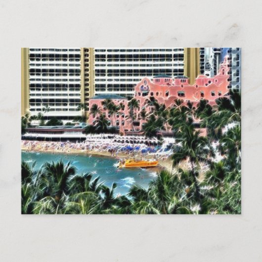 Royal Hawaiian Hotel, Honolulu, Hawai'i Briefkaart (Voorkant)