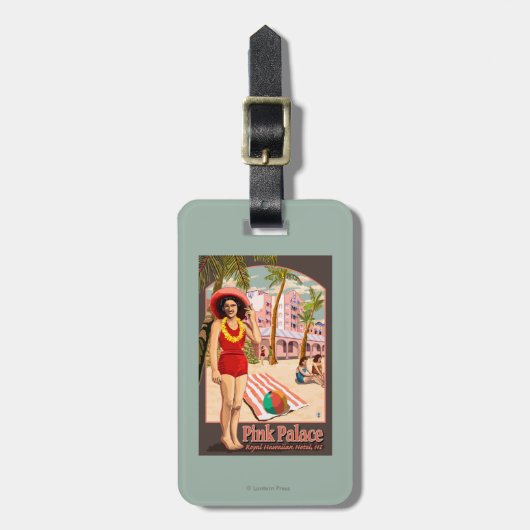 Royal Hawaiian Hotel in Hawaii Bagagelabel (Voorkant verticaal)