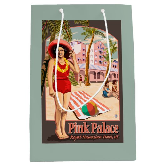 Royal Hawaiian Hotel in Hawaii Medium Cadeauzakje (Voorkant)