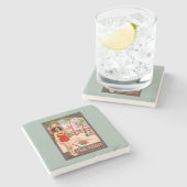 Royal Hawaiian Hotel in Hawaii Stenen Onderzetter (Zijkant)