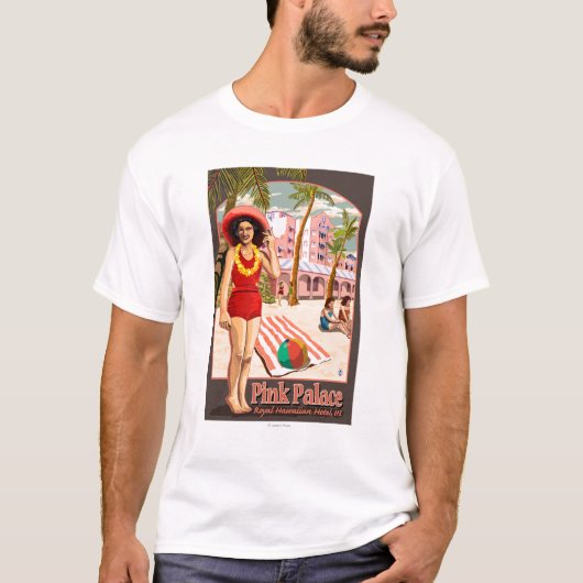Royal Hawaiian Hotel in Hawaii T-shirt (Voorkant)