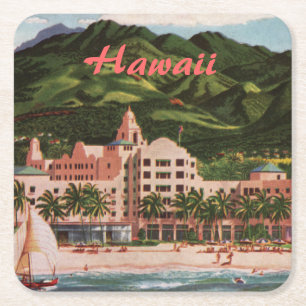Royal Hawaiian Hotel Papieren Onderzetter (set van