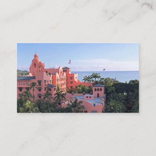Royal Hawaiian Hotel Visitekaartje (Achterkant)